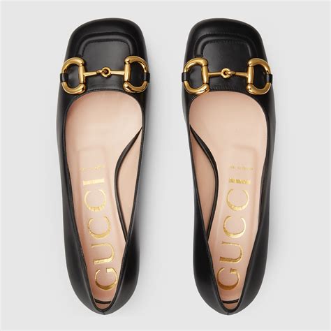 balerine gucci|Gucci leather ballet flat.